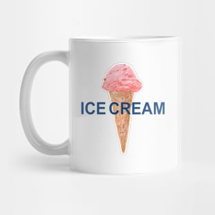 Ice cream cone, strawberry ice cream lovers Mug